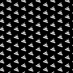 Abstract geometric seamless vector pattern with shapes and lines on black background