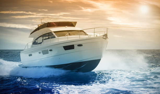 Fototapeta Luxury Motor Boat