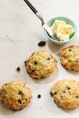 Homemade Irish soda bread biscuits / St . Patrick day food
