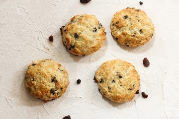 Homemade Irish soda bread biscuits / St . Patrick day food