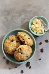 Homemade Irish soda bread biscuits / St . Patrick day food