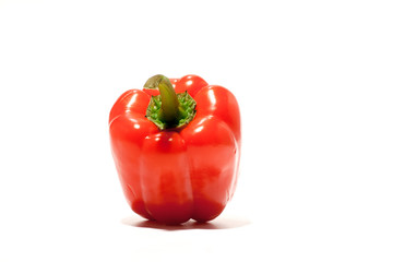 red pepper bell peppers sweet pepper fresh natural with vitamins for diet food vegetarian salad isolated on white background