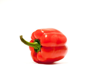 red pepper bell peppers sweet pepper fresh natural with vitamins for diet food vegetarian salad isolated on white background