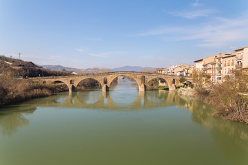 Historic bridge in Puente la Reina, Spain