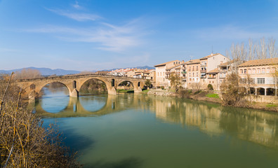 Historic bridge in Puente la Reina, Spain