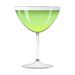 Isolated green cocktail