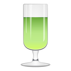 Isolated green cocktail