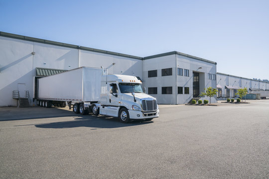 Warehouse and truck.