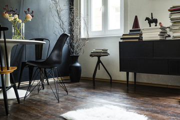 Dark art deco interior