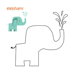 Kids coloring page - elephant