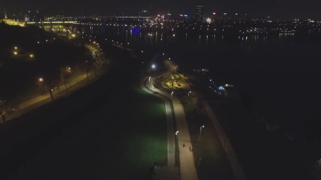 River Dunav - Sava and fireworks in Belgrade