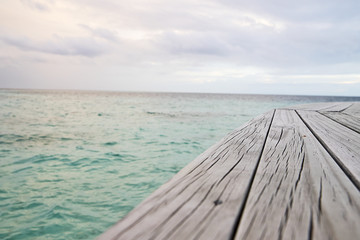 Deck close up with ocean view