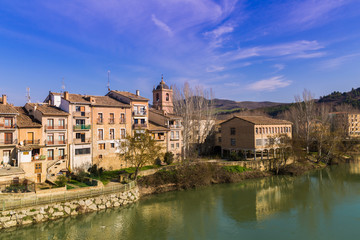 Fototapeta na wymiar Views to the town of Puente la Reina, Spain