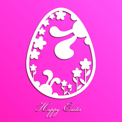 Happy Easter. Easter greeting card. Vector illustration.