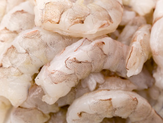 A Background of Raw Jumbo Shrimp