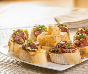 Brusqueta petiscos Aperitivo