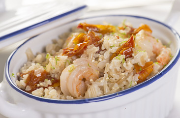 arroz com camarão