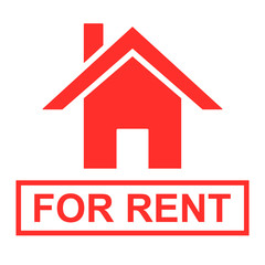 house for rent sign vector