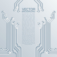 3d Circuit Board Background Texture Vector