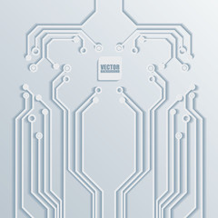 3d Circuit Board Background Texture Vector