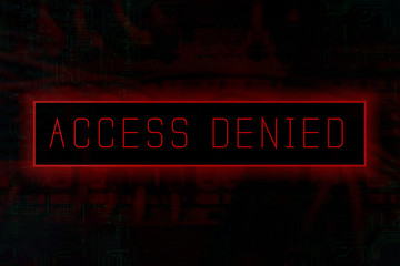 "Access denied" on a computer system