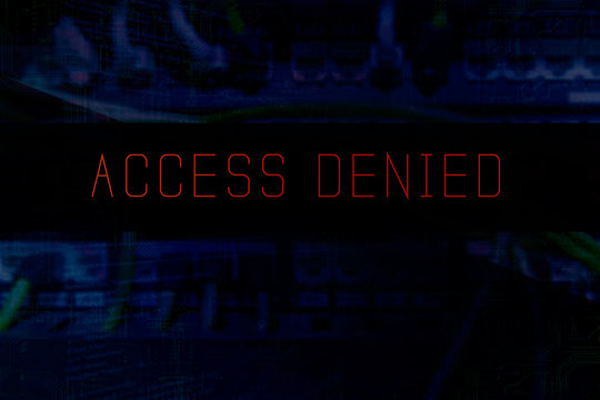 "Access denied" on a computer system