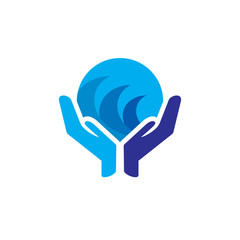 Wave Care Logo Icon Design