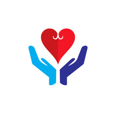 Love Care Logo Icon Design