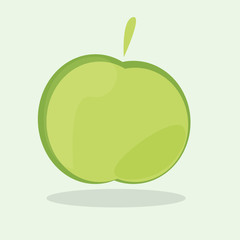 green apple icon, ecology and bio food concept