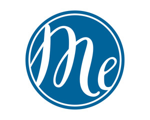 me blue circle text typography typographic creative writing text image