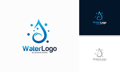 Clean Water logo designs concept vector, Cleaning logo template, Plumbing logo designs