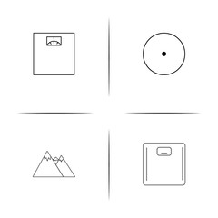 Sport Fitness And Recreation simple linear icon set.Simple outline icons