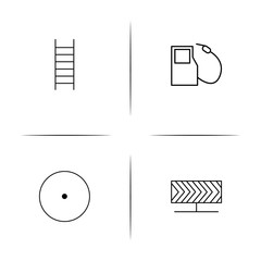 Industry simple linear icon set.Simple outline icons