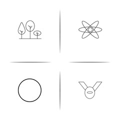 Education simple linear icon set.Simple outline icons