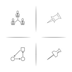 Business simple linear icon set.Simple outline icons