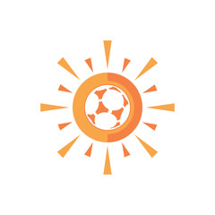 Soccer Sun Logo Icon Design