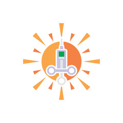 Medical Sun Logo Icon Design