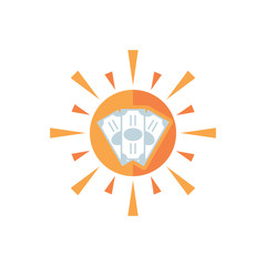 Money Sun Logo Icon Design
