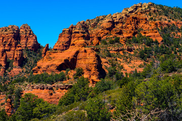 Red stone peaks in Arizona