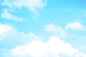 Many clouds on blue sky look seem to be background.