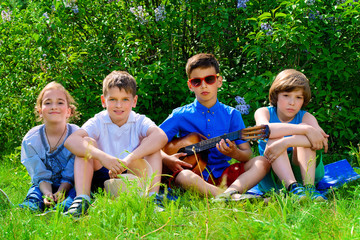 group of cheerful children