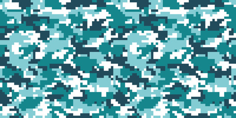 Digital camouflage background. Seamless pattern.Vector. 迷彩パターン
