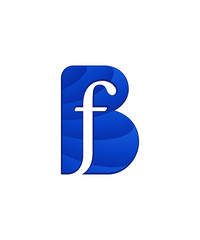 Fototapeta premium initial letter logo letter b with negative space