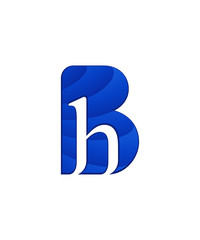 initial letter logo letter b with negative space