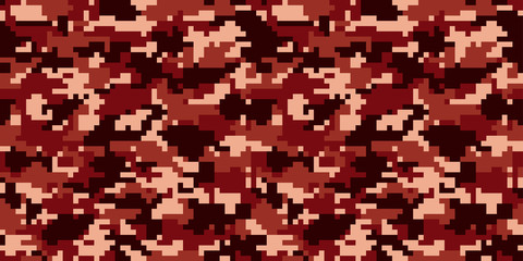 Digital camouflage background. Seamless pattern.Vector. 迷彩パターン