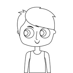 cartoon boy portrait teenager character