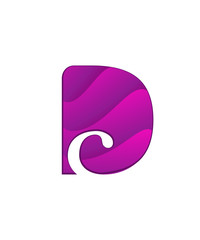 initial letter logo letter d with negative space