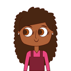 happy cute teen girl daughter cartoon