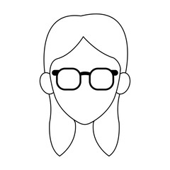 Faceless woman with glasses icon vector illustration graphic design