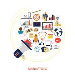 Digital Marketing banner and icons